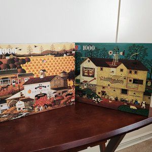 Charles Wysocki 2 @ 1000pc Puzzles NIB circa 1992